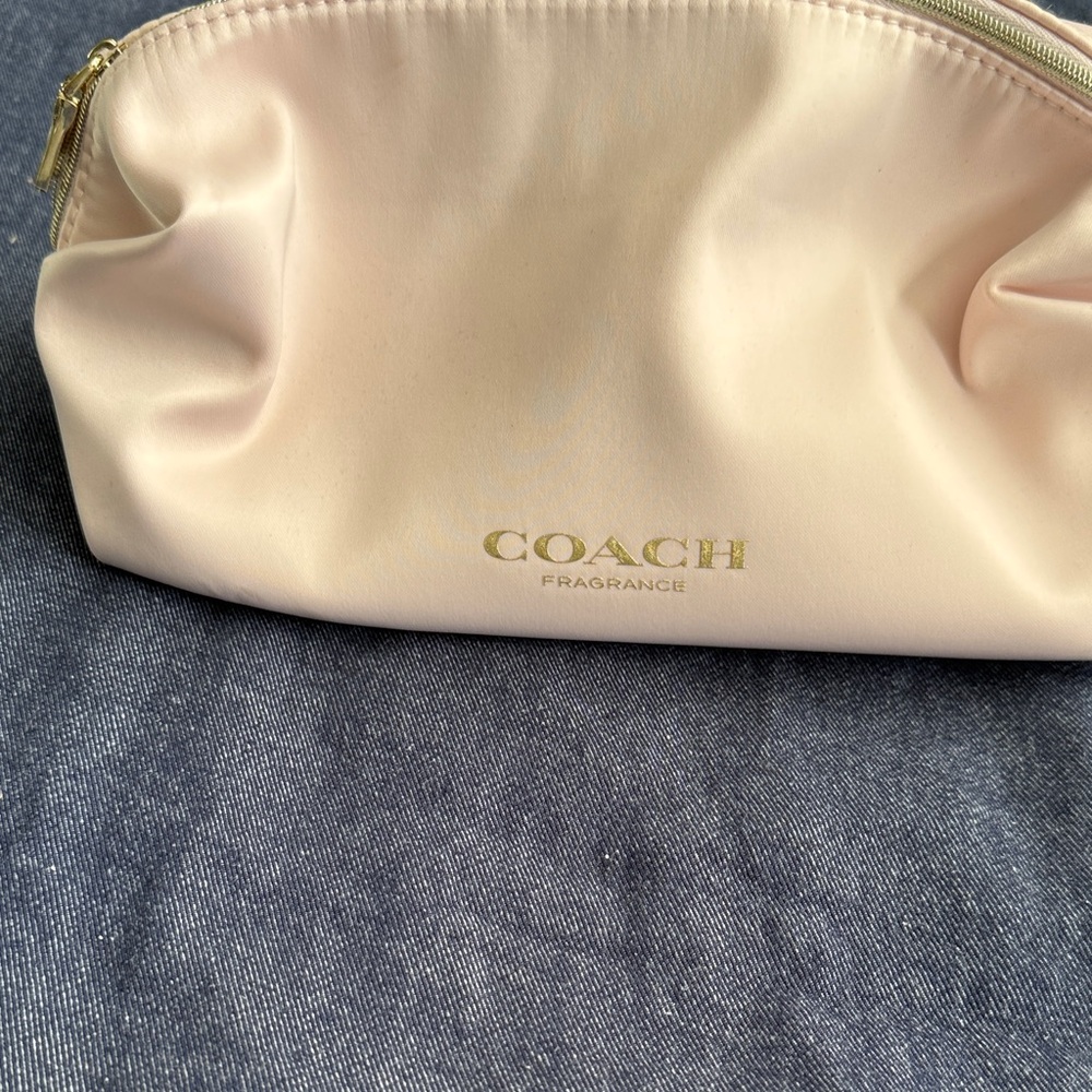 Coach Gold and Cream Cosmetic Bag